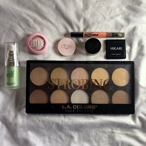L.A. Colors Strobing Palette, Elf, Hikari, Estate, Kat Von D, Maybelline Lot